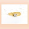 Anel 3 DIAMANTES  em OURO 19,2 kl