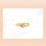 Anel 3 DIAMANTES  em OURO 19,2 kl