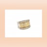 Anel Bicolor com 80 DIAMANTE em OURO 19,2kl