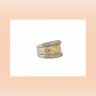Anel Bicolor com 80 DIAMANTE em OURO 19,2kl