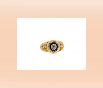 Anel Vintage com 1 DIAMANTES em OURO 19,2kl 