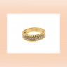 Anel Bicolor com 11 DIAMANTES em OURO 19,2kl