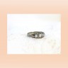Anel ANTIGO com 3 DIAMANTE em OURO 18kl