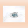 Anel com 22 DIAMANTES e 31 AGUA MARINHA em OURO 19,2kl