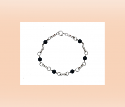 Pulseira em PRATA 835 - Pedras pretas