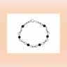 Pulseira em PRATA 835 - Pedras pretas