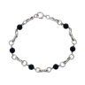 Pulseira em PRATA 835 - Pedras pretas