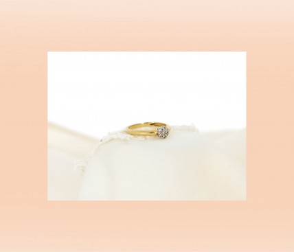 Anel Chuveiro com 7 DIAMANTES em OURO 19,2kl