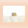 Anel Bicolor com 53 DIAMANTES  em OURO 19,2 kl