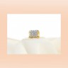 Anel Bicolor com 53 DIAMANTES  em OURO 19,2 kl