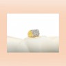Anel Bicolor com 53 DIAMANTES  em OURO 19,2 kl