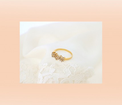 Anel BRIOR com 61 DIAMANTES em OURO 19,2kl