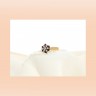Anel com 6 DIAMANTES e 6 RUBIS em OURO 14kl