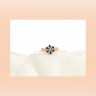 Anel com 6 DIAMANTES e 6 RUBIS em OURO 14kl