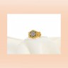 Anel Bicolor com 8 DIAMANTES em OURO 18kl
