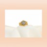 Anel Bicolor com 8 DIAMANTES em OURO 18kl