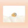 Anel Bicolor com 15 DIAMANTES em OURO 19,2kl