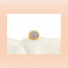 Anel Bicolor com 15 DIAMANTES em OURO 19,2kl