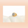 Anel Bicolor com 15 DIAMANTES em OURO 19,2kl