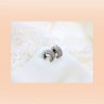 Argolas com 114 DIAMANTES em OURO de 19,2kl