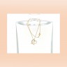 Fio com Pendente com 22 DIAMANTES em OURO 18kl