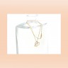 Fio com Pendente com 22 DIAMANTES em OURO 18kl