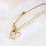 Fio com Pendente com 22 DIAMANTES em OURO 18kl