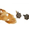 Brincos ANTIGOS com 14 DIAMANTES em OURO 19,2 kl e PRATA