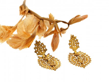 Brincos Rainha em OURO 19,2kl – FILIGRANA
