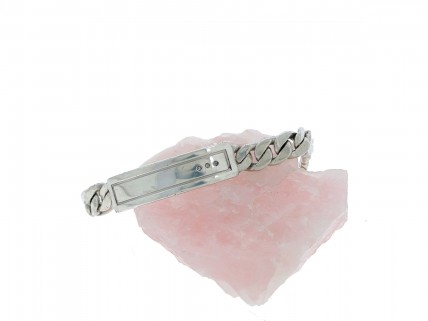 Pulseira com 3 DIAMANTES, em PRATA 925