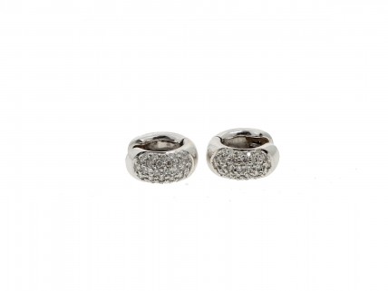 Argolas com 70 DIAMANTES  em OURO 19,2kl