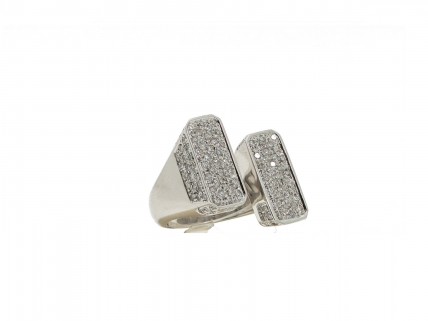 Anel com 98 DIAMANTES em OURO 19,2kl