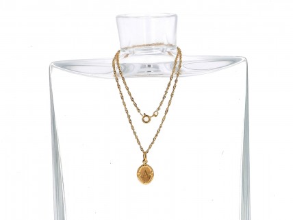Fio com Pendente em OURO 19,2kl