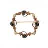 Alfinete ANTIGO com 8 DIAMANTES em OURO 19,2kl e PRATA