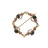 Alfinete ANTIGO com 8 DIAMANTES em OURO 19,2kl e PRATA