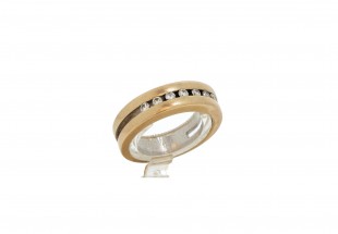 Aliança com 7 DIAMANTES em OURO 19,2kl