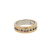 Aliança com 7 DIAMANTES em OURO 19,2kl