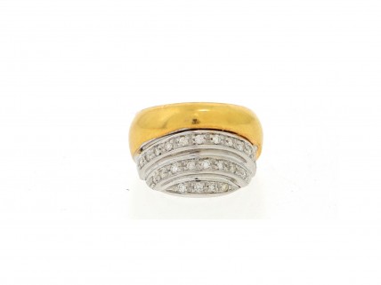 Anel com 24 DIAMANTES em OURO 19,2kl