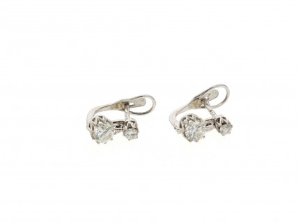 Brincos com 4 DIAMANTES em OURO 19,2kl