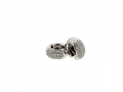 Argolas com 70 DIAMANTES  em OURO 19,2kl