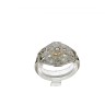 Anel Noivado com 15 DIAMANTES em OURO 19,2 kl