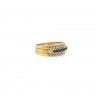 Anel com 17 DIAMANTES e 8 SAFIRAS em OURO 18kl