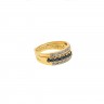 Anel com 17 DIAMANTES e 8 SAFIRAS em OURO 18kl
