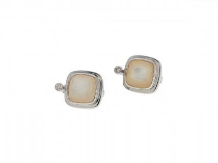 Brincos com 2 DIAMANTES em OURO 19,2kl