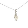 Fio em OURO Branco 19,2K - PÉROLA e  DIAMANTES
