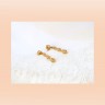 Brincos ANTIGOS com 8 DIAMANTES em OURO 19,2kl