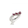 Anel com 5 RUBIS e 8 DIAMANTES em OURO 18kl