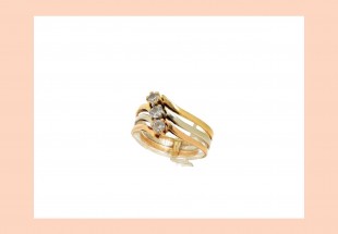 Anel bicolor em OURO 19,2kl