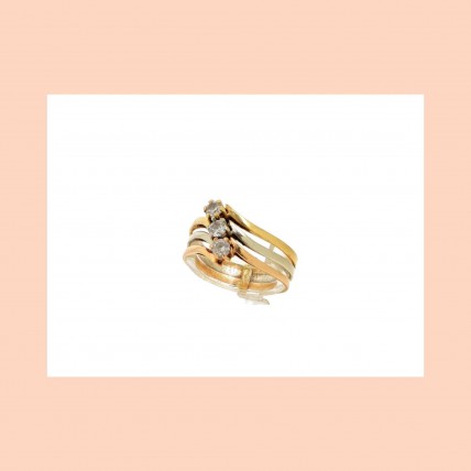 Anel bicolor em OURO 19,2kl