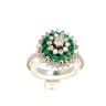 Anel com 33 DIAMANTES e 16 ESMERALDAS em OURO 19,2kl